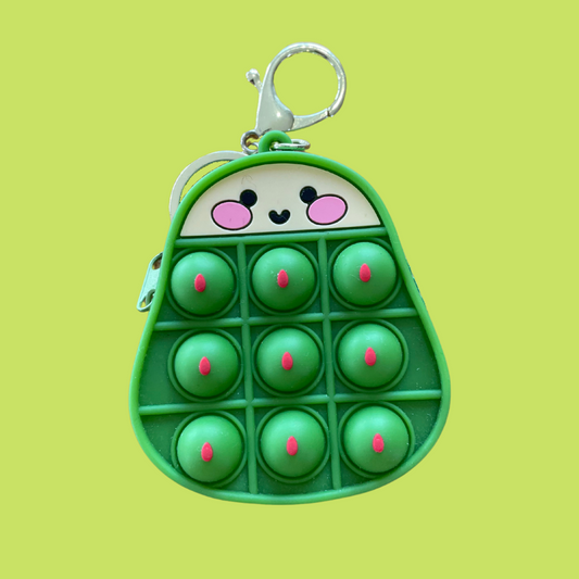 Avocado bag pop it keyring