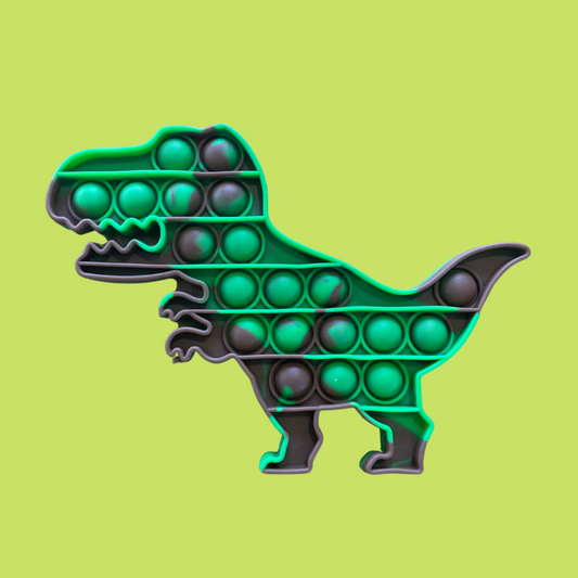 Green and brown dino pop it